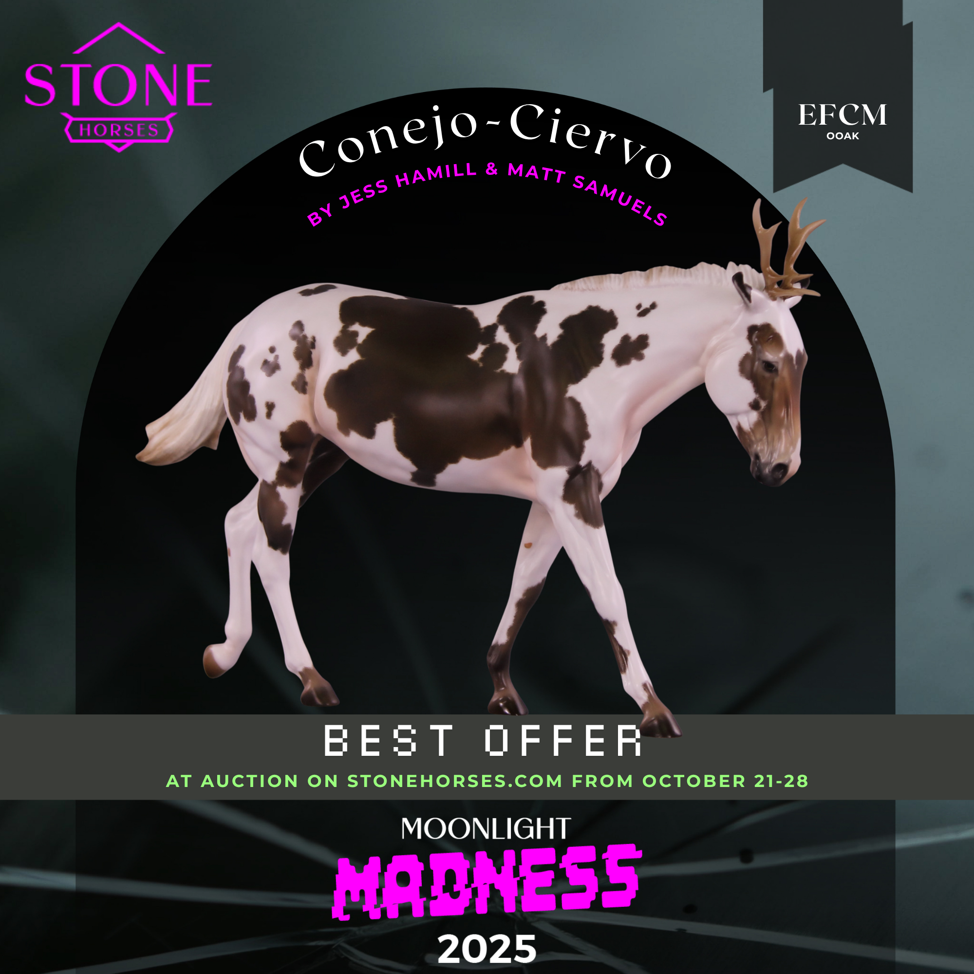 Conejo-Ciervo OOAK EFCM Large Mule by Jess Hamill MM25