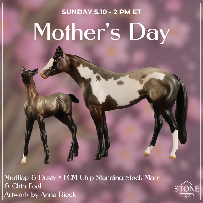 Mudflap & Dusty OOAK Chip FCM Stock Horse & Chip Foal by Anna Rieck SCD26