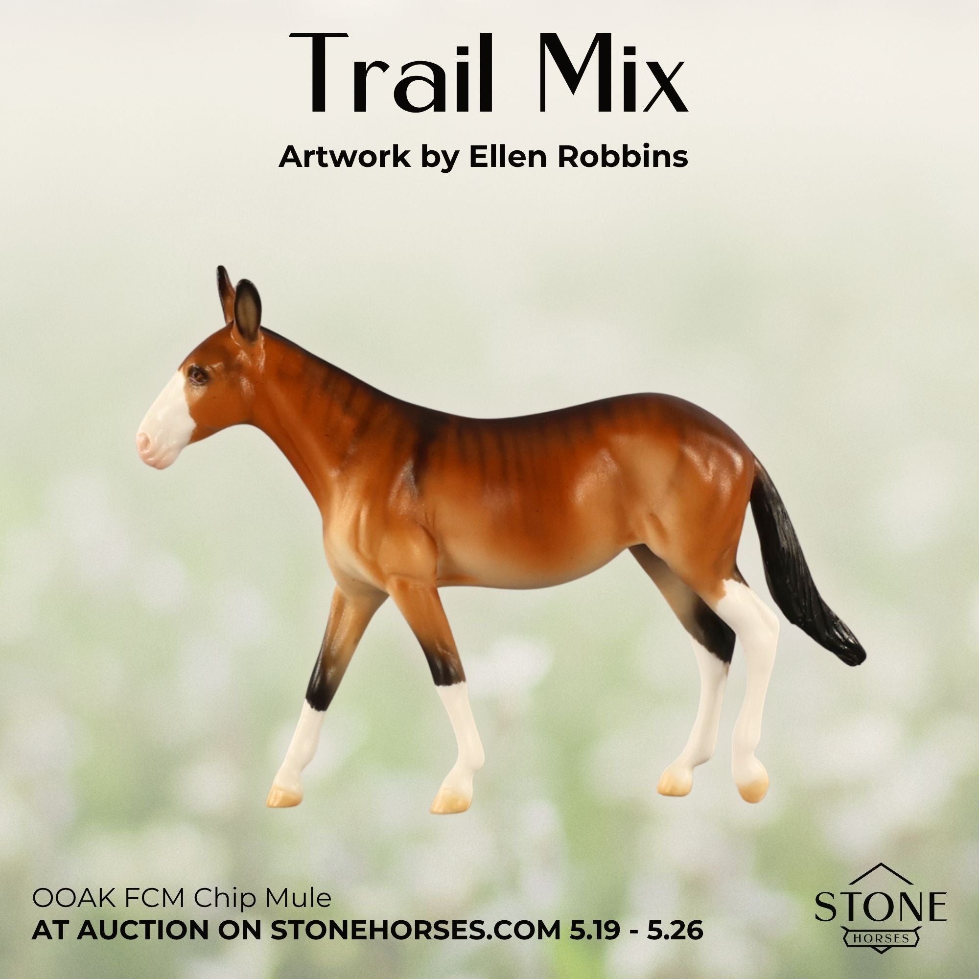 Trail Mix OOAK Chip Mule by Ellen Robbins SHCF26