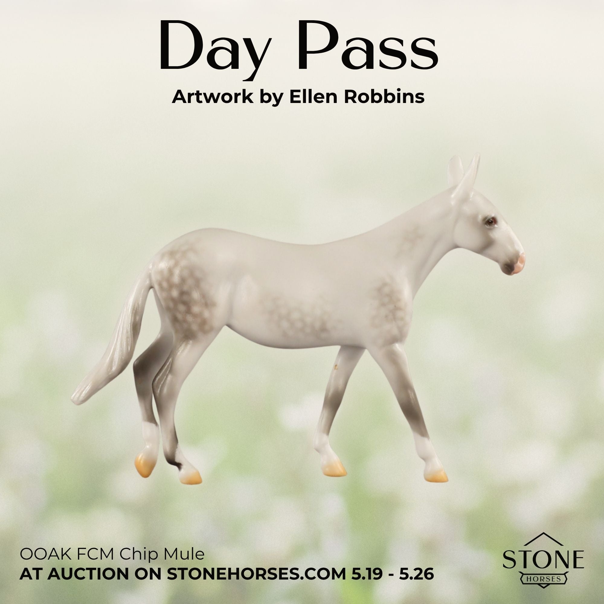 Day Pass OOAK Chip Mule by Ellen Robbins SHCF26