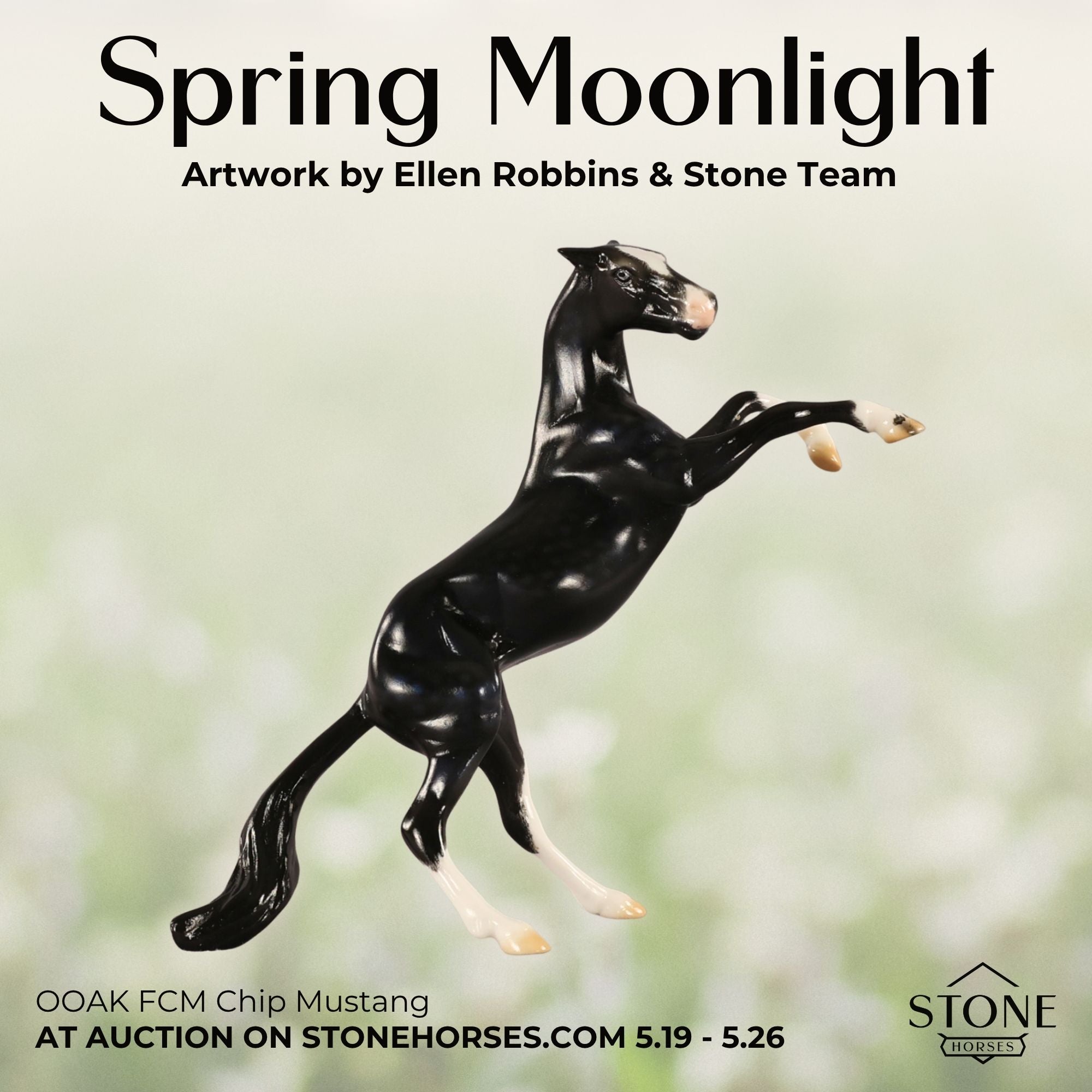 Spring Moonlight OOAK FCM Chip Mustang by Ellen Robbins SHCF26