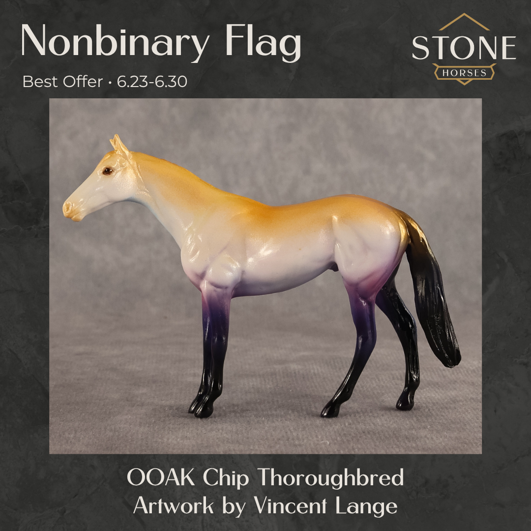 Nonbinary Flag OOAK Chip Thoroughbred by Vincent Lange Offer 6.23.2026