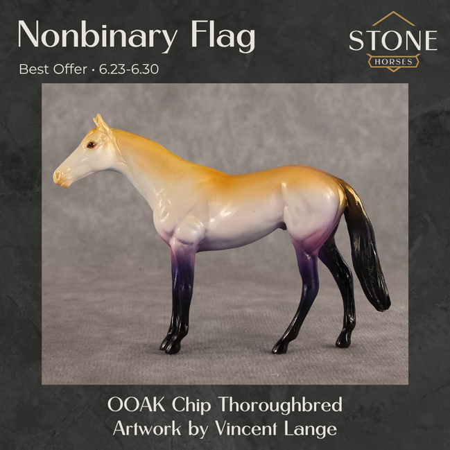 Nonbinary Flag OOAK Chip Thoroughbred by Vincent Lange Offer 6.23.2026