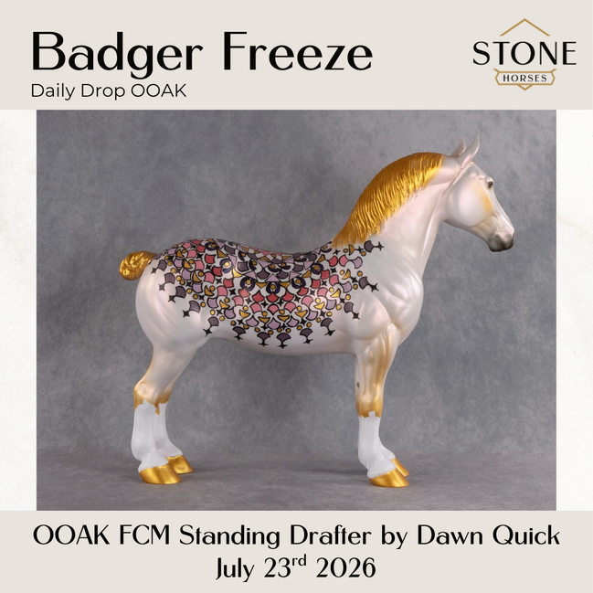 Badger Freeze OOAK Standing Drafter by Dawn Quick DDOOAKs26