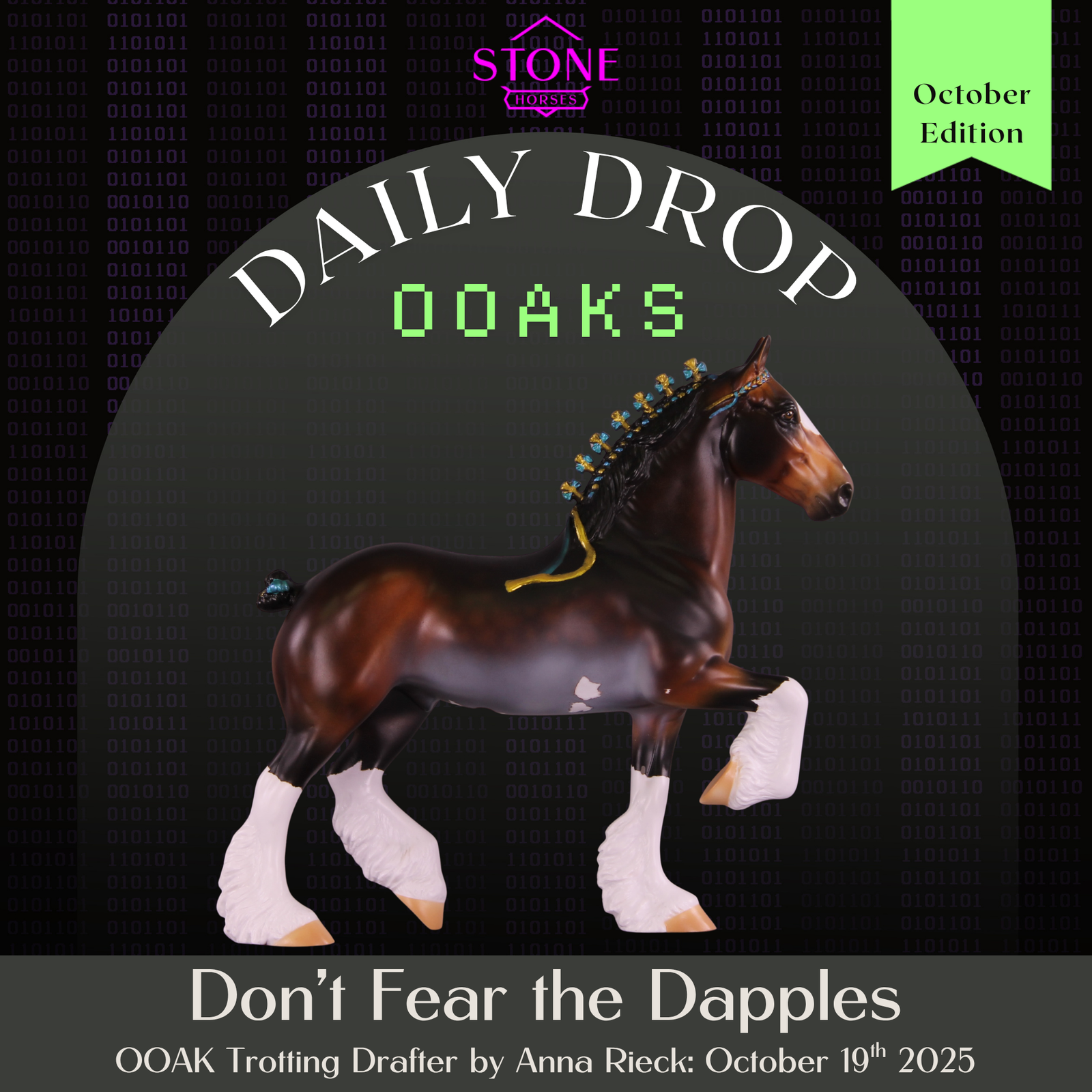 Don't Fear the Dapples OOAK Trotting Drafter by Anna Rieck DDOOAKs25