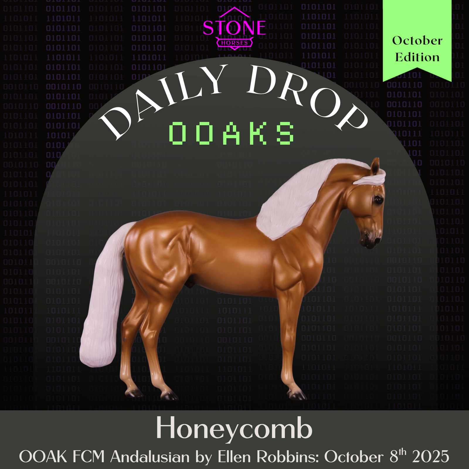 Honeycomb OOAK FCM Andalusian by Ellen Robbins DDOOAKs25