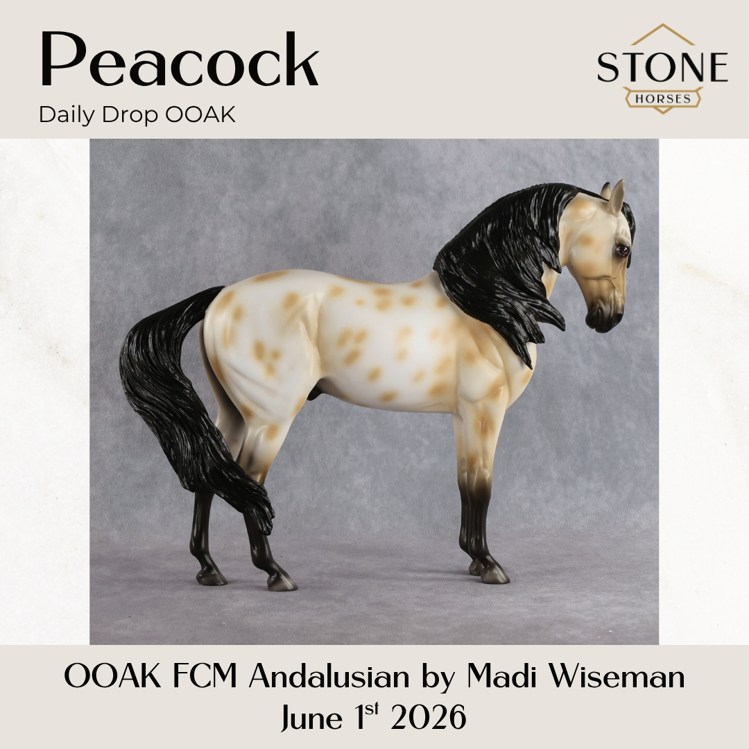 Peacock OOAK FCM Andalusian by Madi Wiseman DDOOAKs26