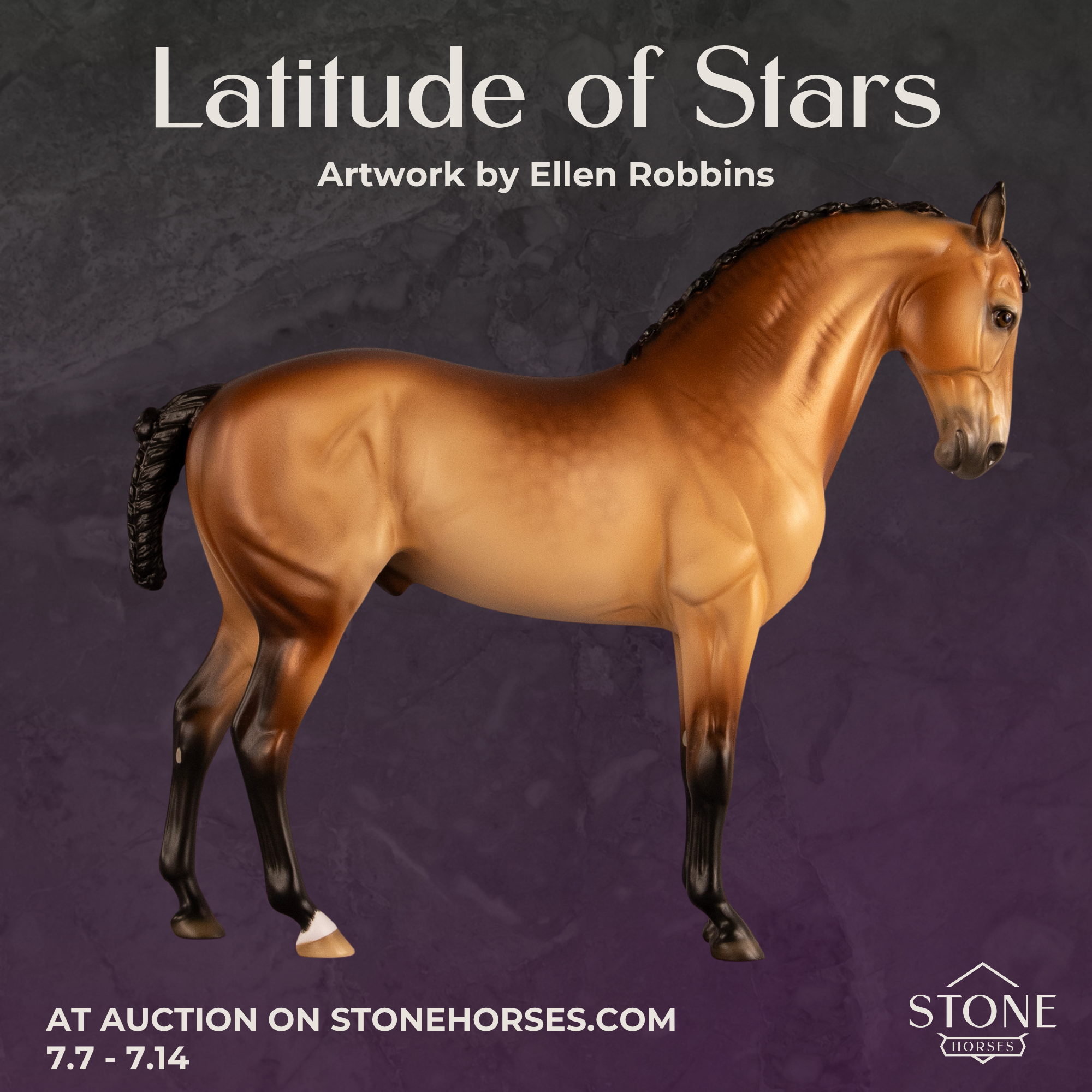 Latitude of Stars OOAK FCM Andalusian by Ellen Robbins EQ26