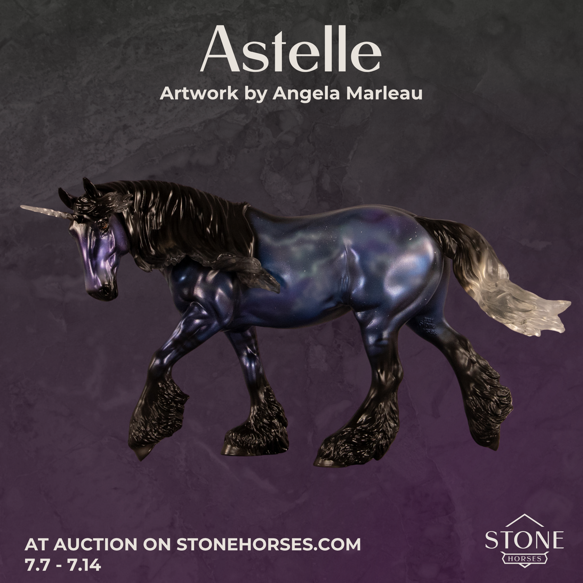 Astelle OOAK FCM Clear Irish Cob by Angela Marleau EQ26