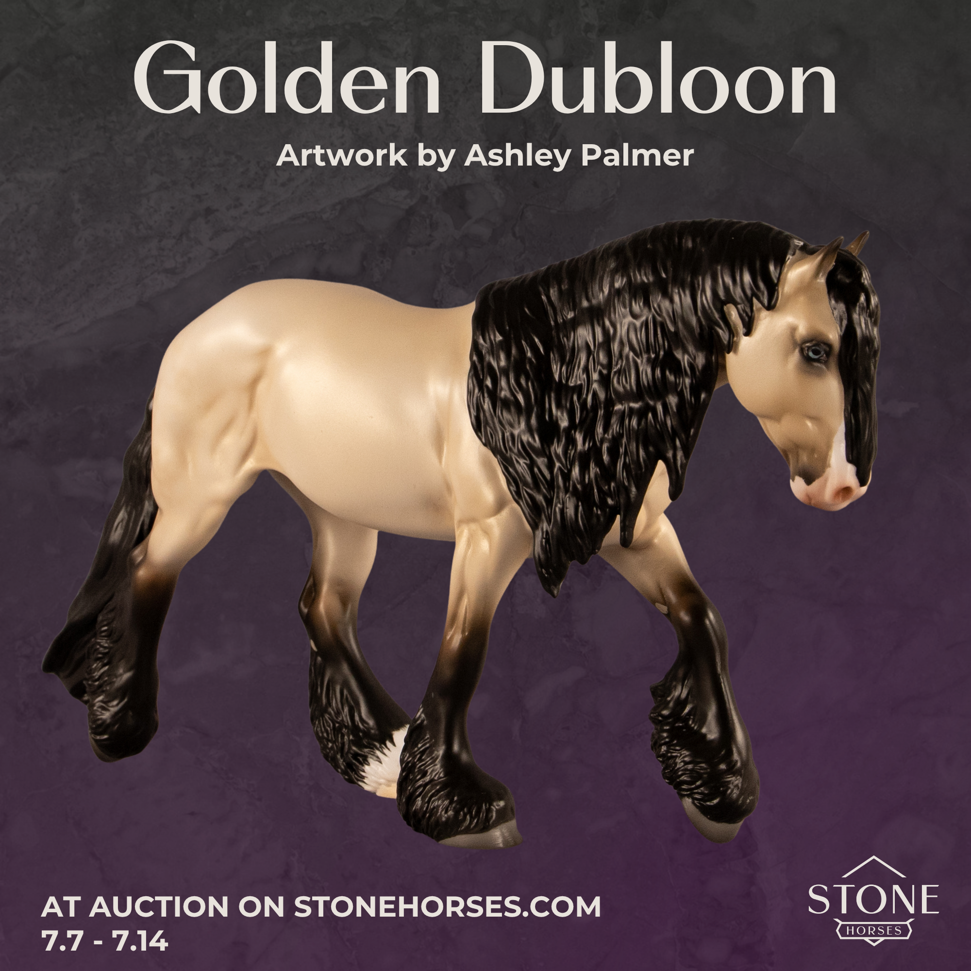 Golden Dubloon OOAK FCM Irish Cob by Ashley Palmer EQ26