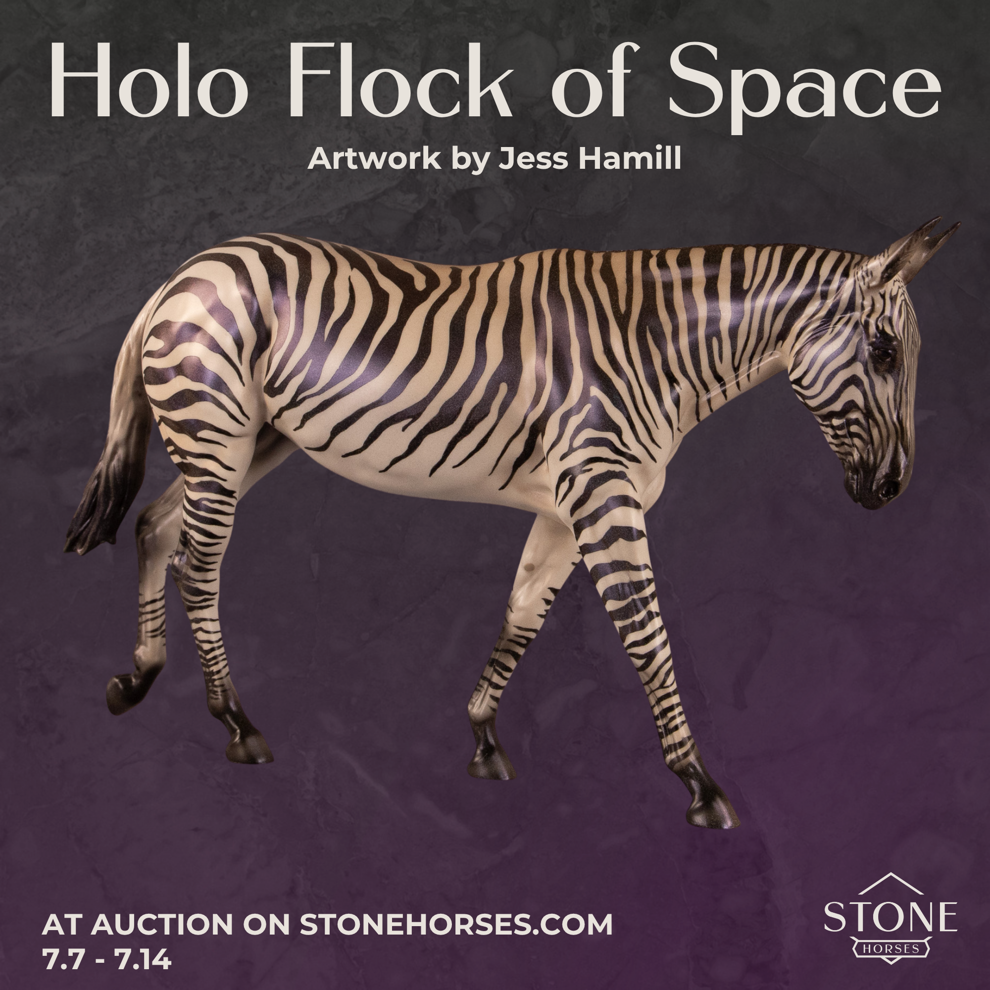 Holo Flock of Space OOAK Large Mule by Jess Hamill EQ26