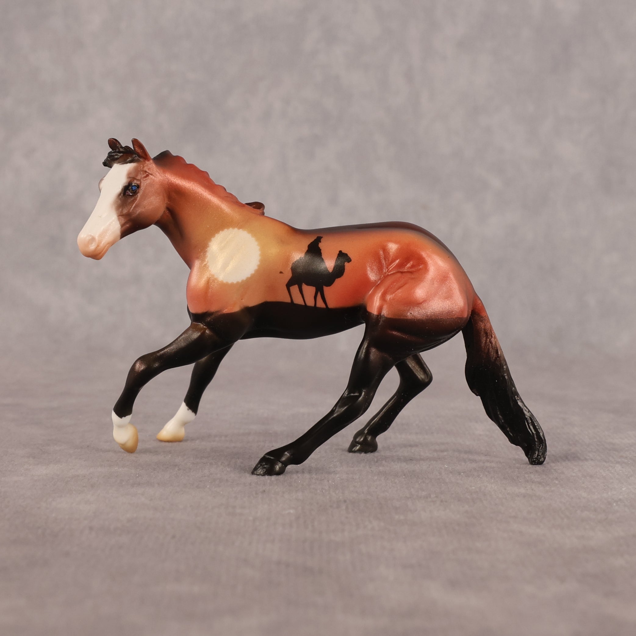 Red Pyramid OOAK Chip Cutting Horse by Enrique Duarte WC26