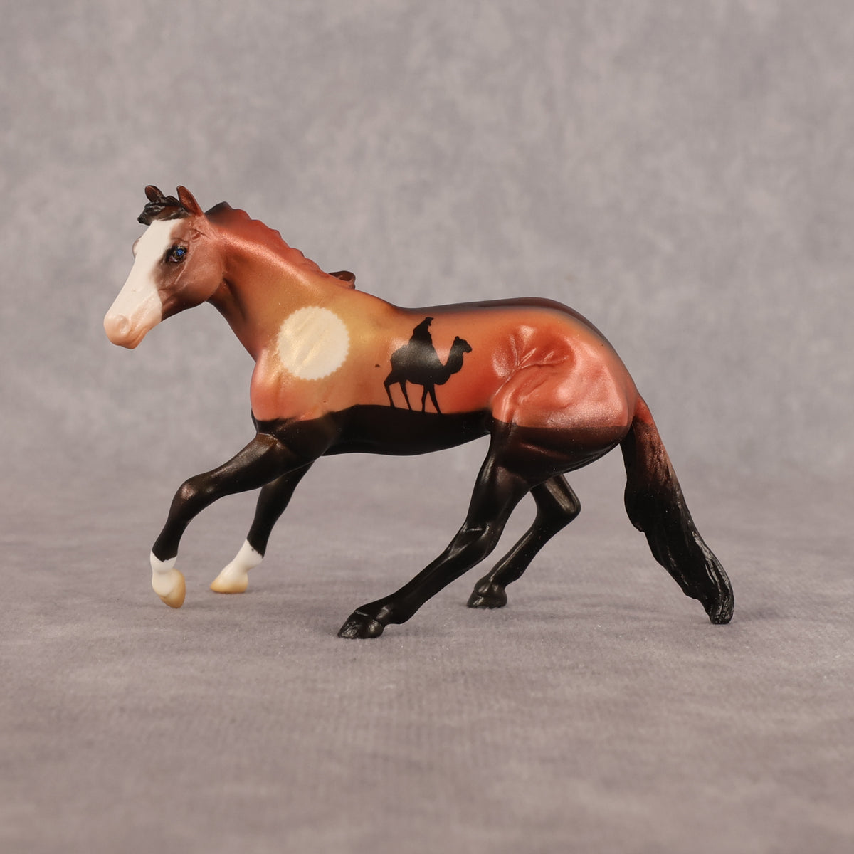 Red Pyramid OOAK Chip Cutting Horse by Enrique Duarte WC26