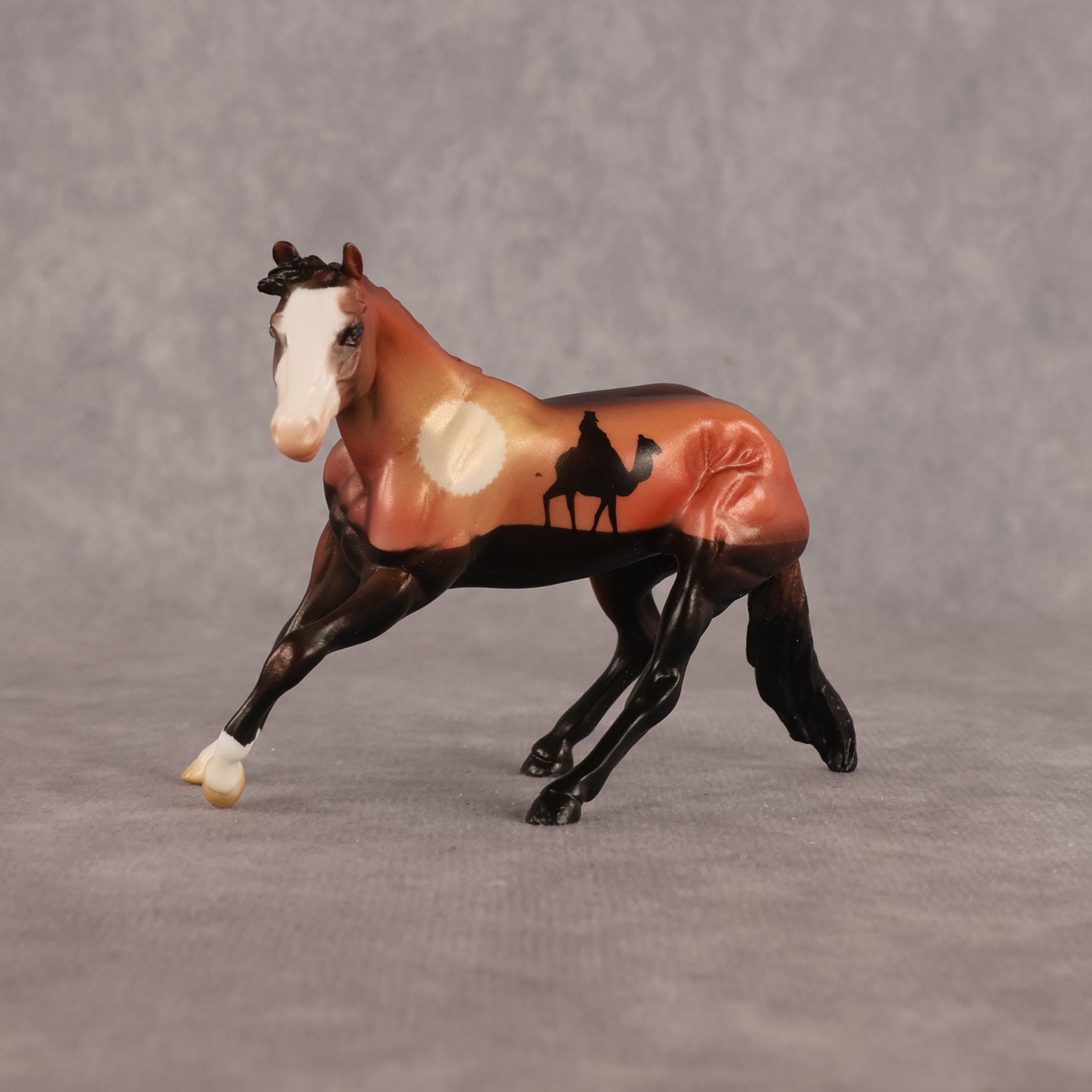Red Pyramid OOAK Chip Cutting Horse by Enrique Duarte WC26