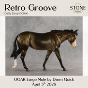 Retro Groove OOAK Large Mule by Dawn Quick DDOOAKs26