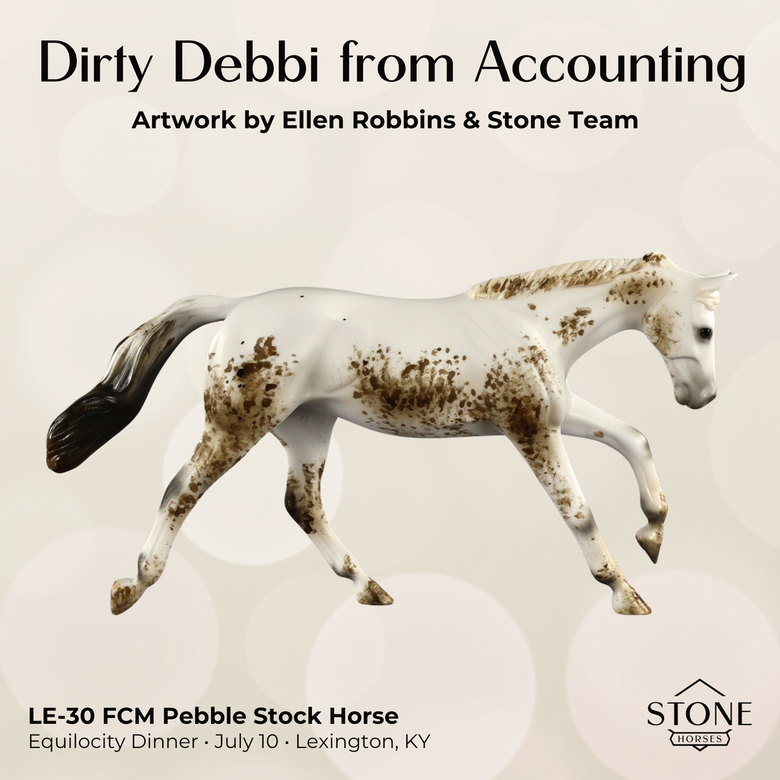 Dirty Debbi from Accounting FCM Pebble Stock Horse Designed By Ellen Robbins Equilocity Friday Dinner Model EQ26