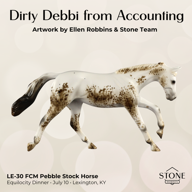 Dirty Debbi from Accounting FCM Pebble Stock Horse Designed By Ellen Robbins Equilocity Friday Dinner Model EQ26