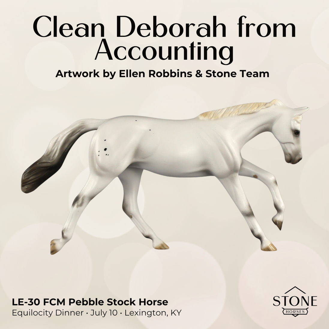 Clean Deborah from Accounting FCM Pebble Stock Horse Designed By Ellen Robbins Equilocity Friday Dinner Model EQ26