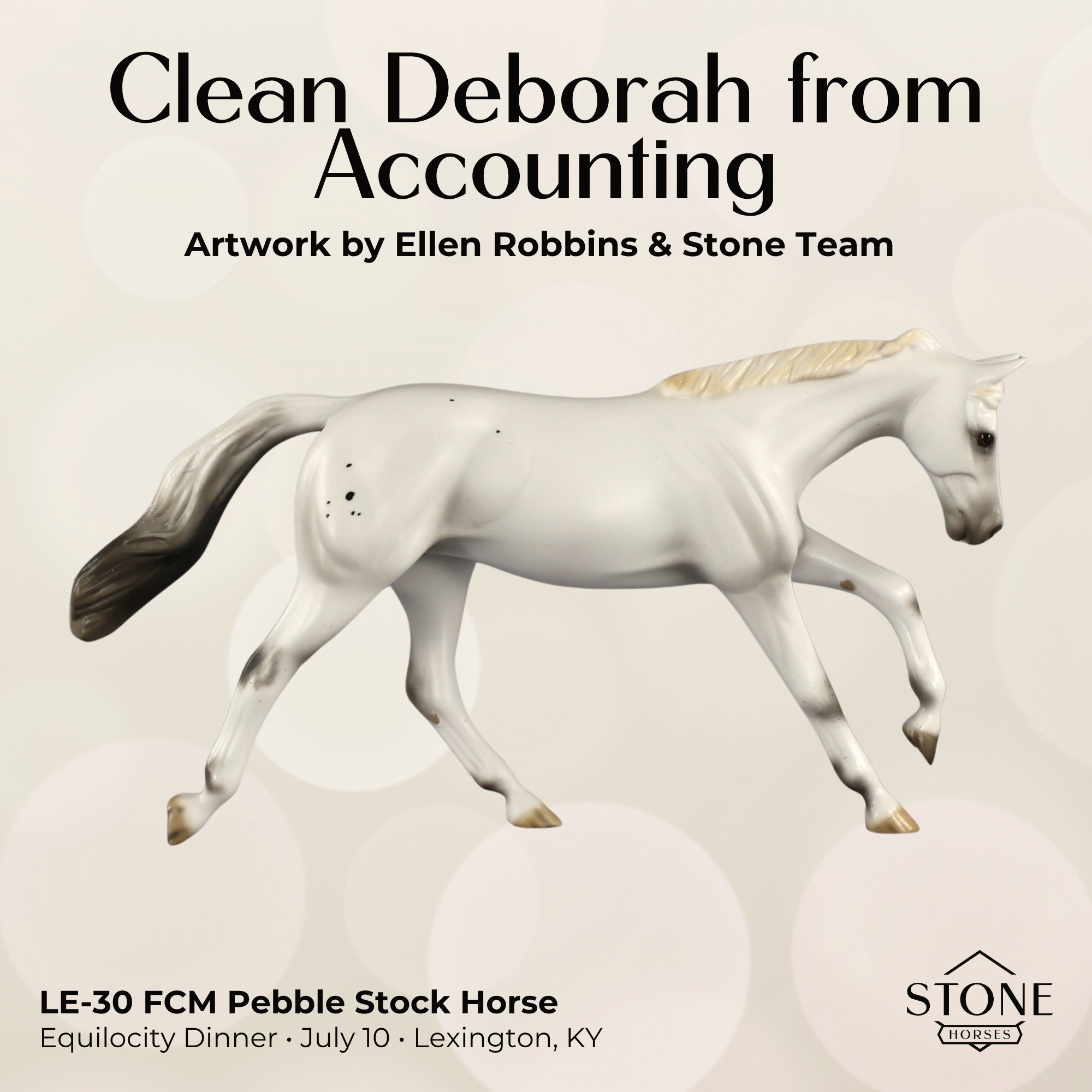 Clean Deborah from Accounting FCM Pebble Stock Horse Designed By Ellen Robbins Equilocity Friday Dinner Model EQ26