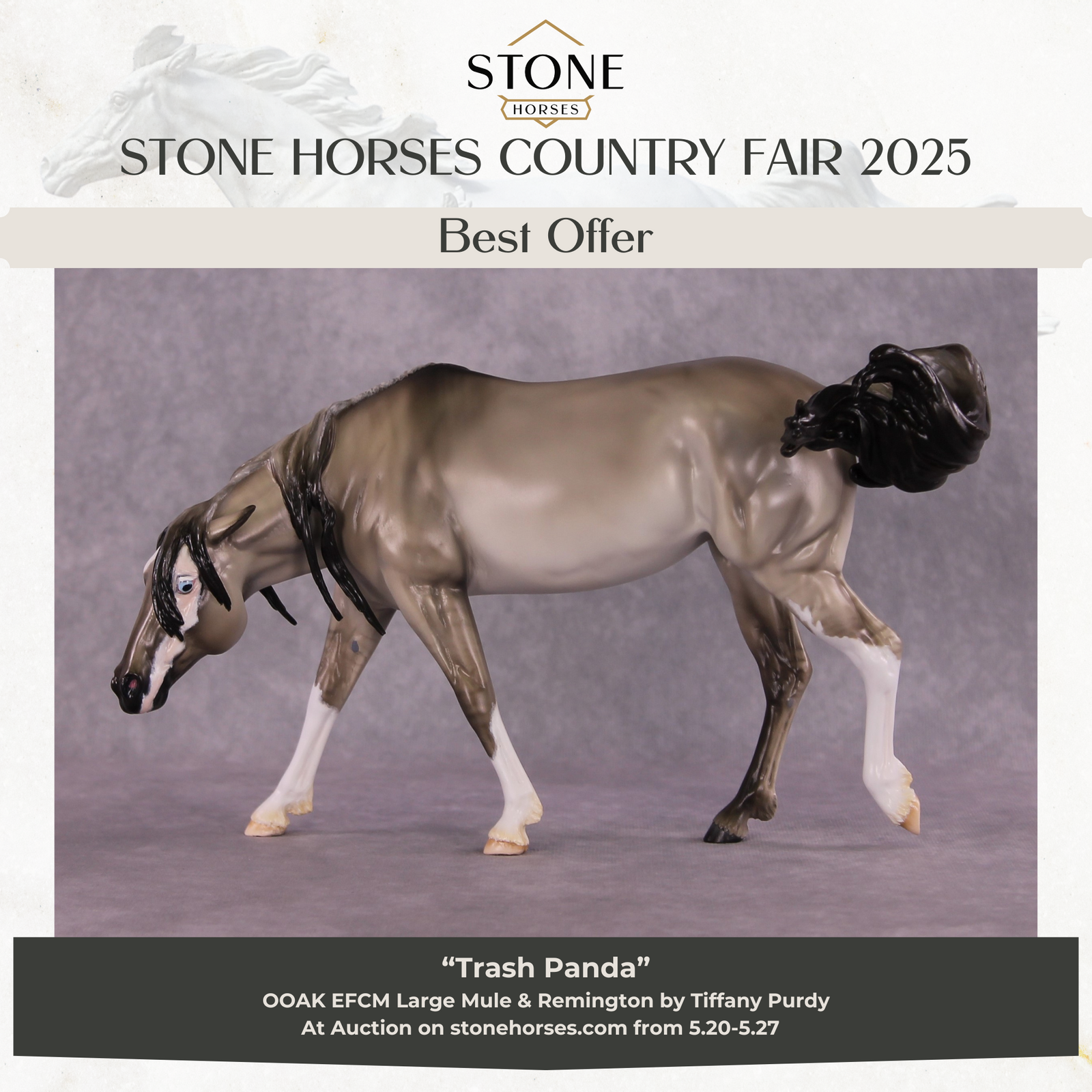 "Trash Panda" OOAK EFCM Mule/Remington By Tiffany Purdy SHCF25 Best Offer 5/27/25