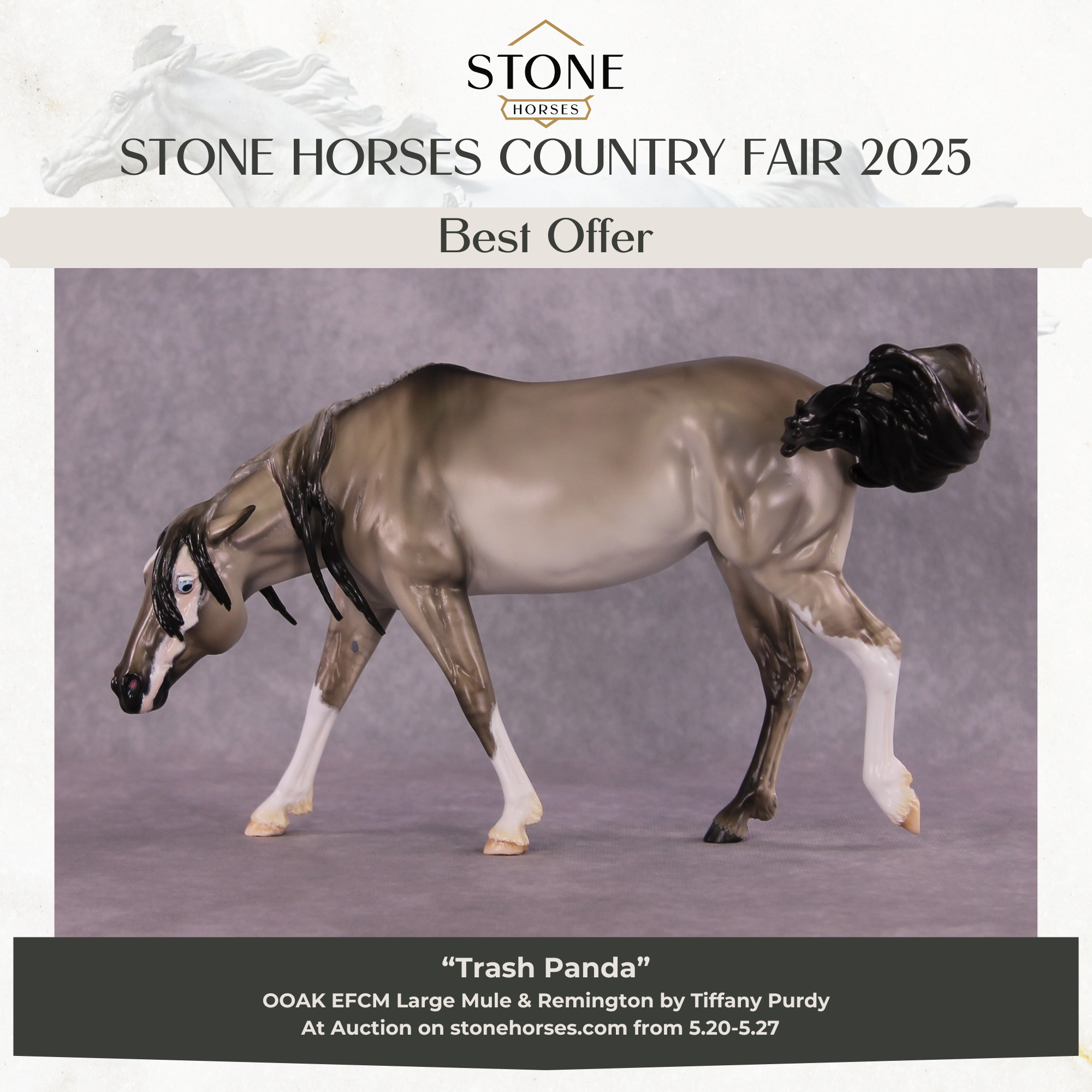 "Trash Panda" OOAK EFCM Mule/Remington By Tiffany Purdy SHCF25 Best Offer 5/27/25