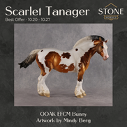 Scarlet Tanager OOAK EFCM Bunny by Mindy Berg Best Offer 10.20.2026