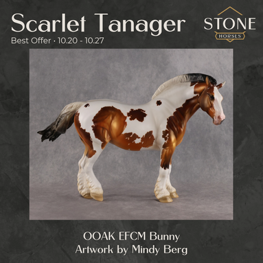 Scarlet Tanager OOAK EFCM Bunny by Mindy Berg Best Offer 10.20.2026