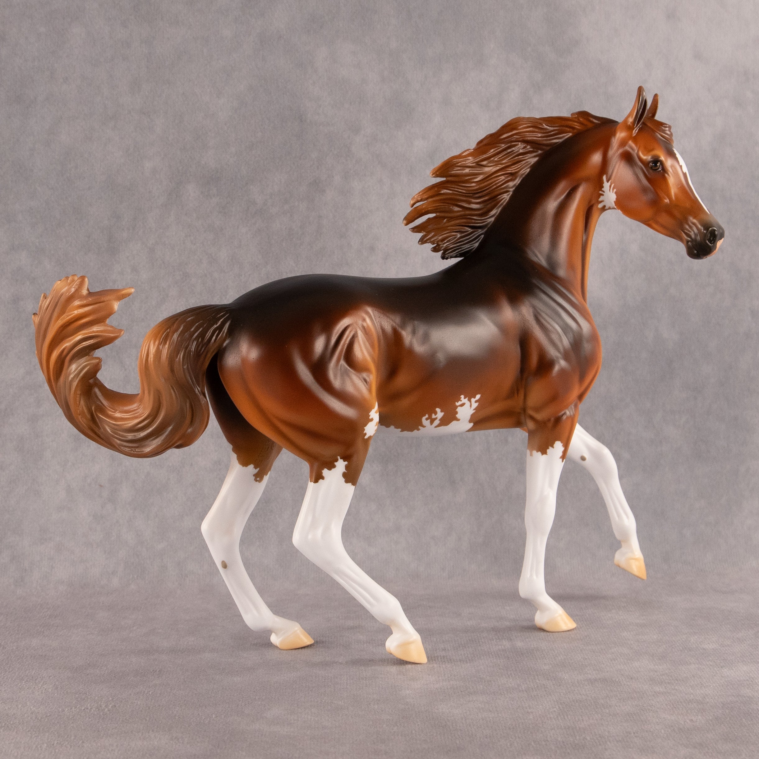 Sidewalk Flock Art OOAK Arabian Mare by Kristian Beverly EQ26
