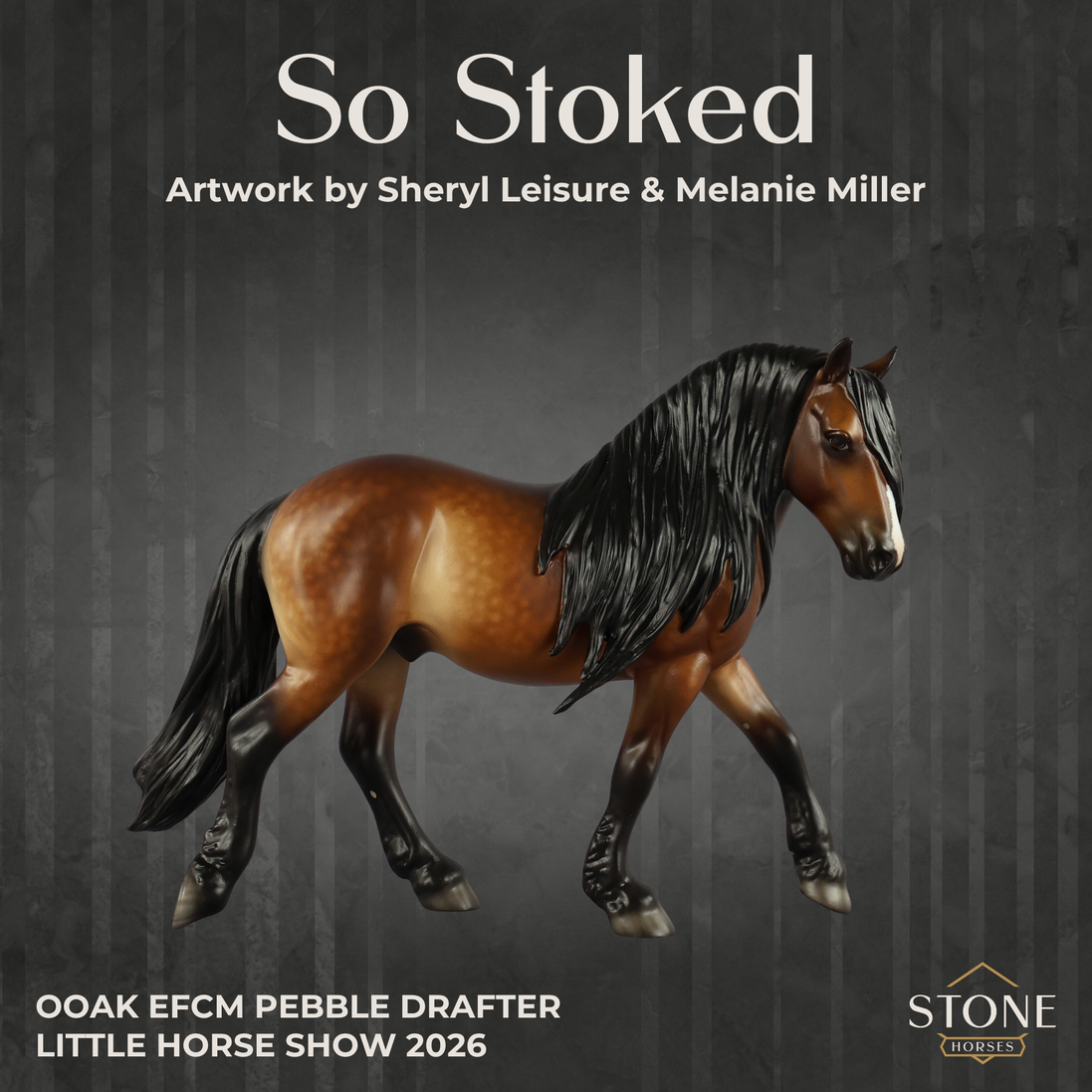 So Stoked OOAK FCM Pebble Drafter by Sheryl Leisure & Melanie Miller LHS26