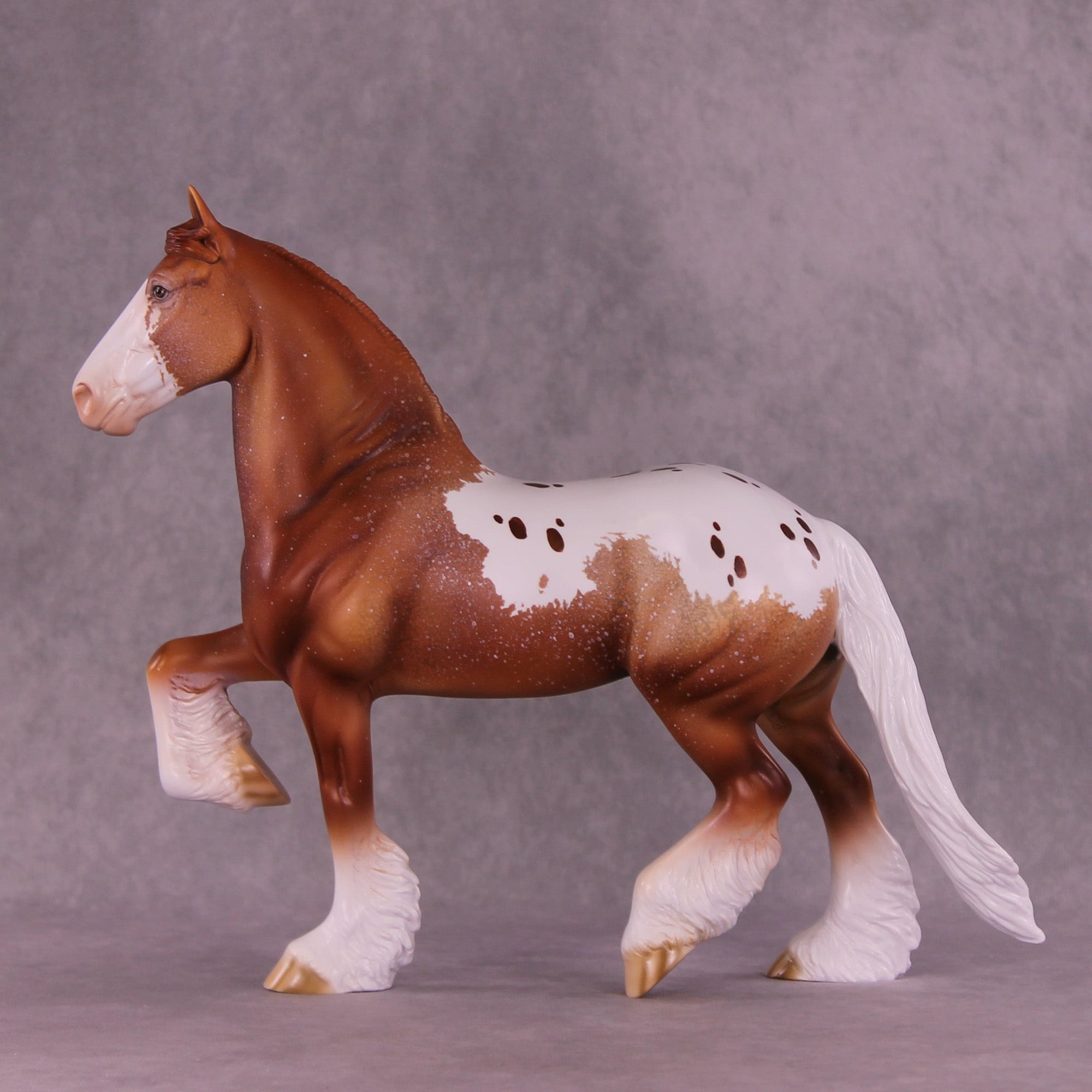 Speckle OOAK Trotting Drafter by Dawn Quick MM25 Group C
