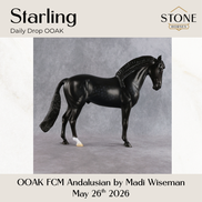 Starling OOAK FCM Andalusian by Madi Wiseman DDOOAKs26