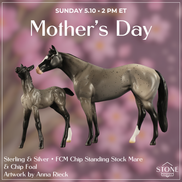 Sterling & Silver OOAK Chip FCM Stock Horse & Chip Foal by Anna Rieck SCD26