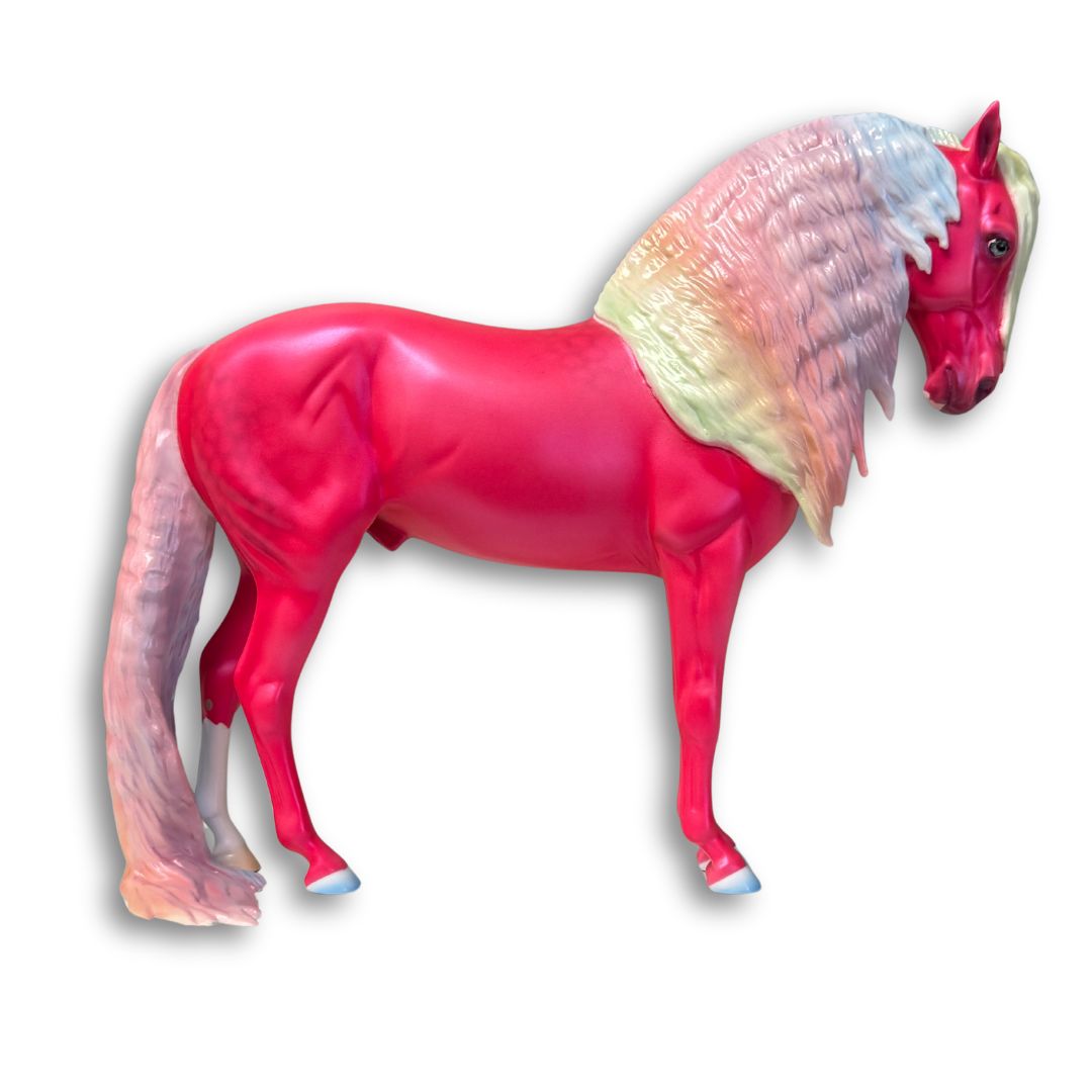 Mojo Dojo Rainbow Man Run LE-10 Deco Pink & Pastel Rainbow Andalusian By Ellen Robbins and Ashley Palmer
