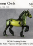 SAMPLE Green Owls Trotting Drafter by Julie Keim SS1026