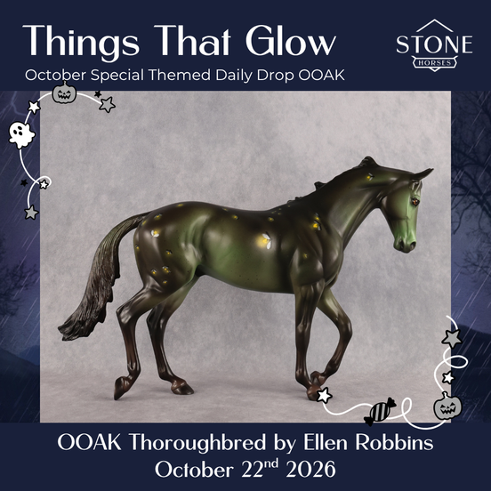 Things That Glow OOAK Thoroughbred by Ellen Robbins DDOOAKs26