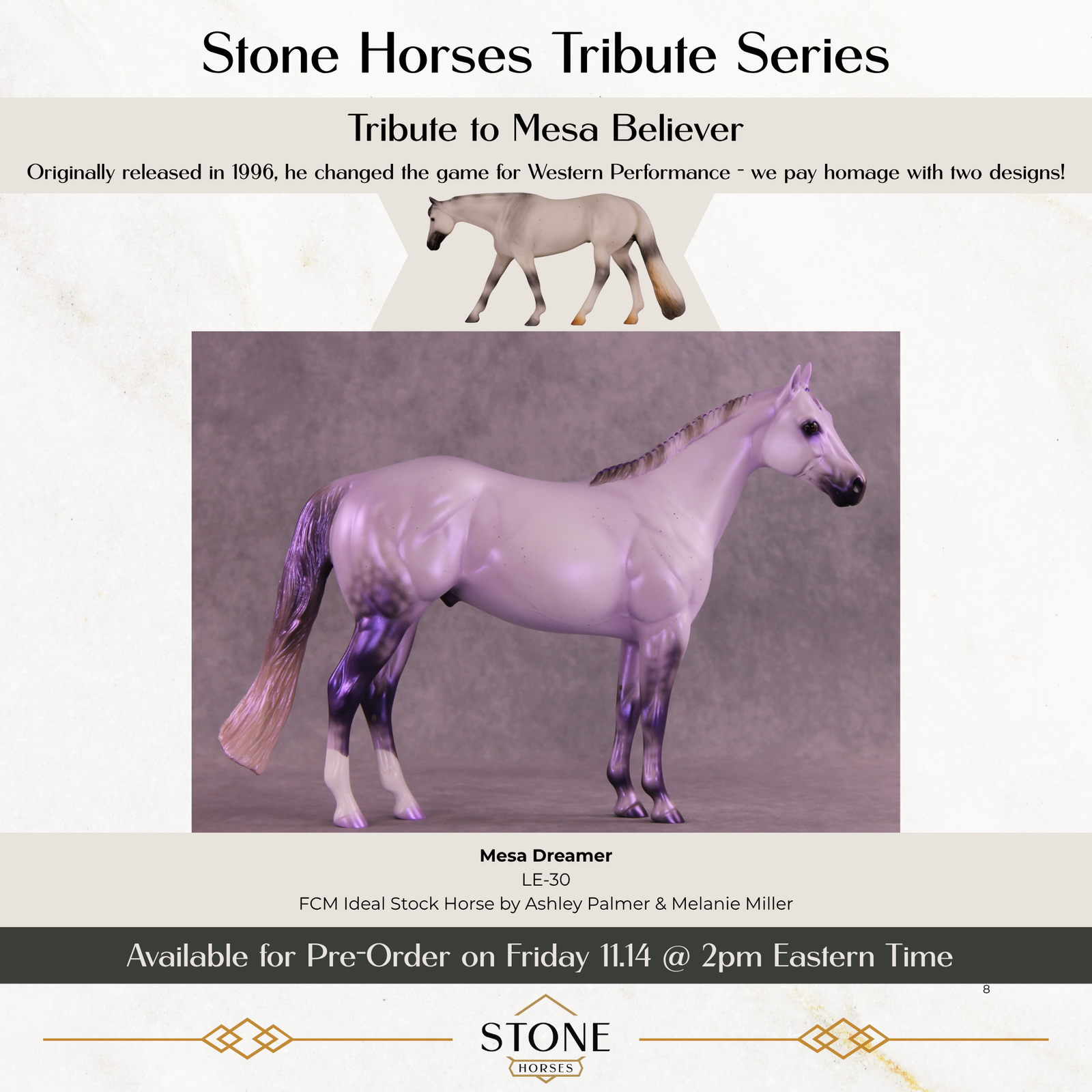 Pre-Order Mesa Dreamer LE-30 FCM Ideal Stock Horse by Ashley Palmer TS25