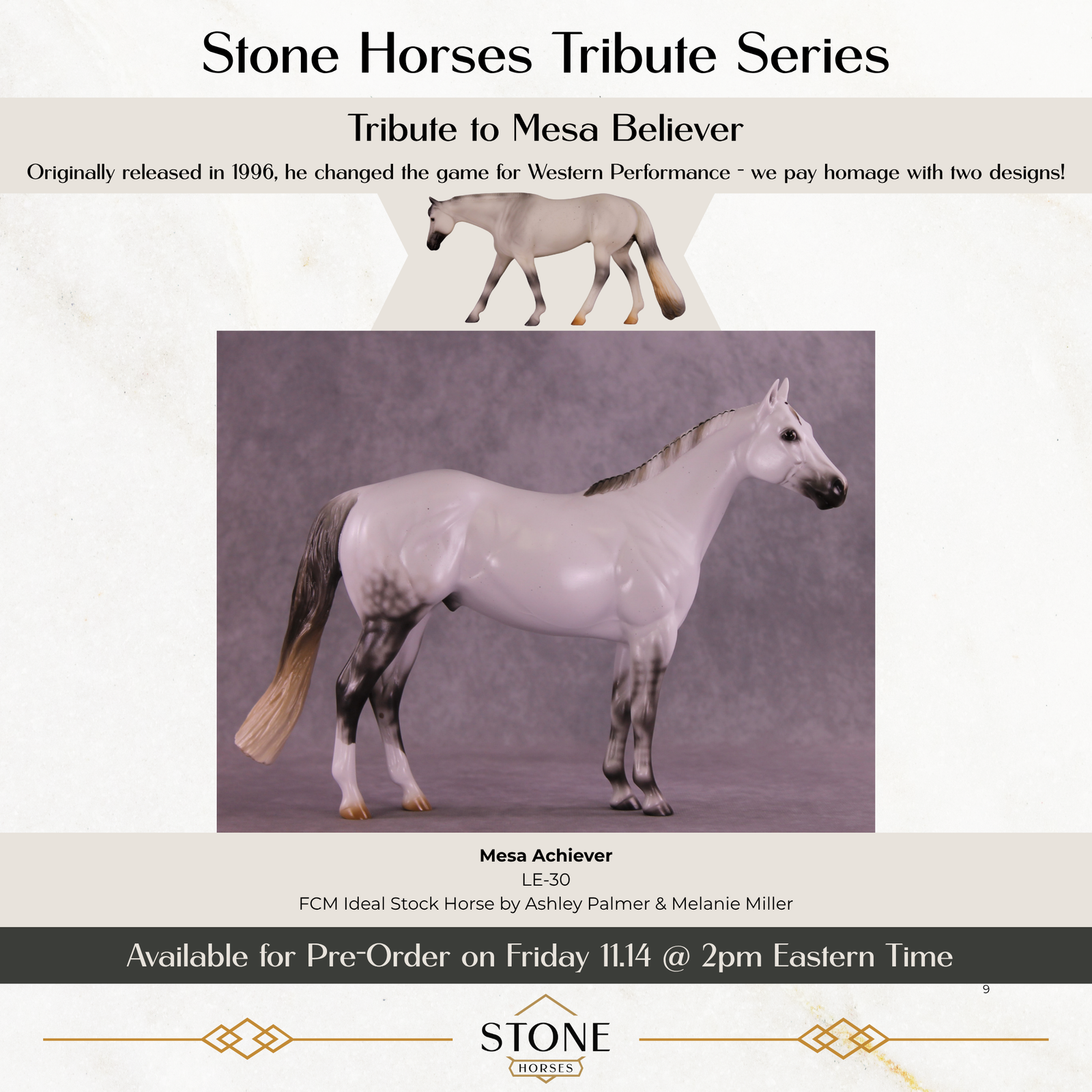 Pre-Order Mesa Achiever LE-30 FCM Ideal Stock Horse by Ashley Palmer TS25