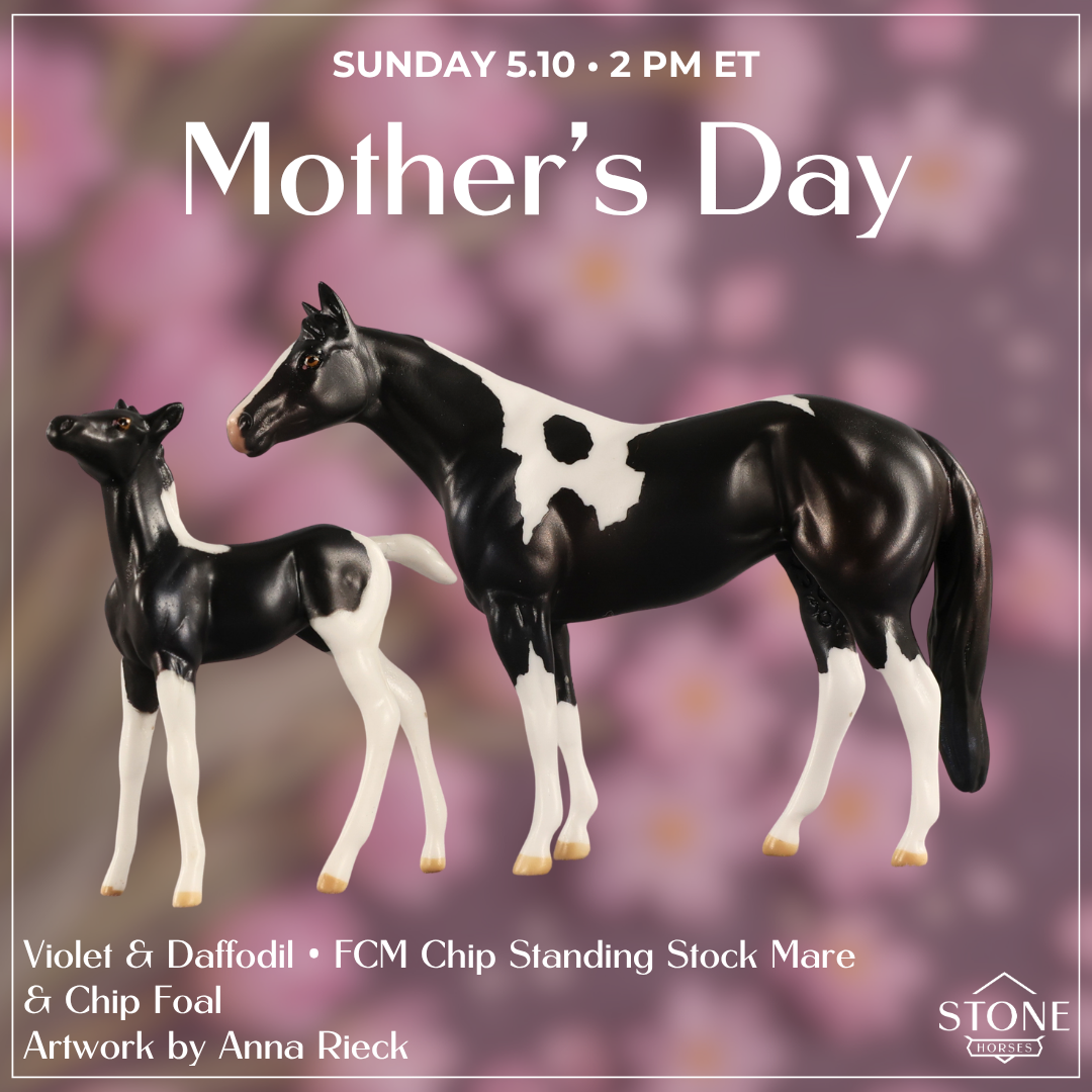 Violet & Daffodil OOAK Chip FCM Stock Horse & Chip Foal by Anna Rieck SCD26
