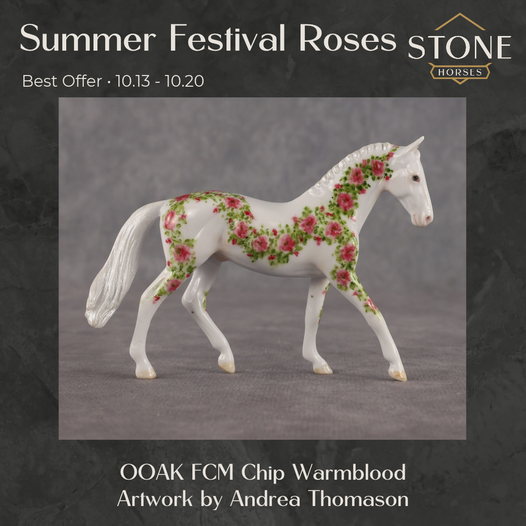 Summer Festival Roses OOAK FCM Chip Warmblood by Andrea Thomason Best Offer 10.13.2026