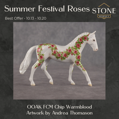 Summer Festival Roses OOAK FCM Chip Warmblood by Andrea Thomason Best Offer 10.13.2026