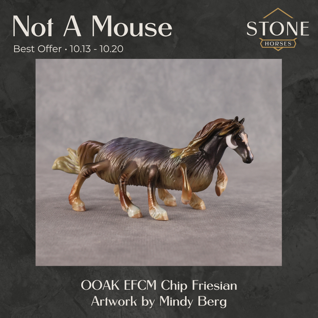 Not A Mouse OOAK EFCM Chip Friesian by Mindy Berg Best Offer 10.13.2026