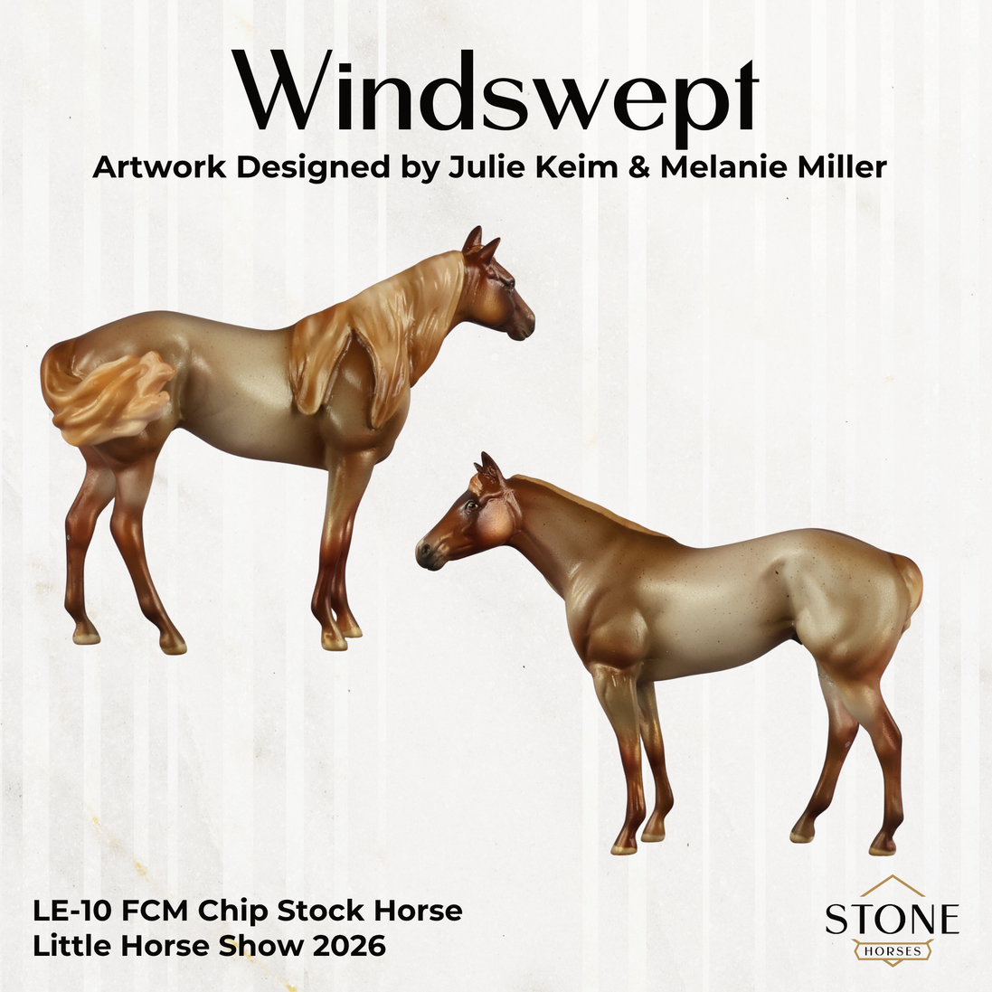 Windswept LE-10 FCM Chip Stock Horse by Julie Keim LHS26