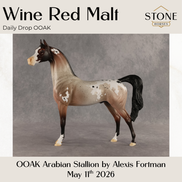 Wine Red Malt OOAK Arabian Stallion by Alexis Fortman DDOOAKs26