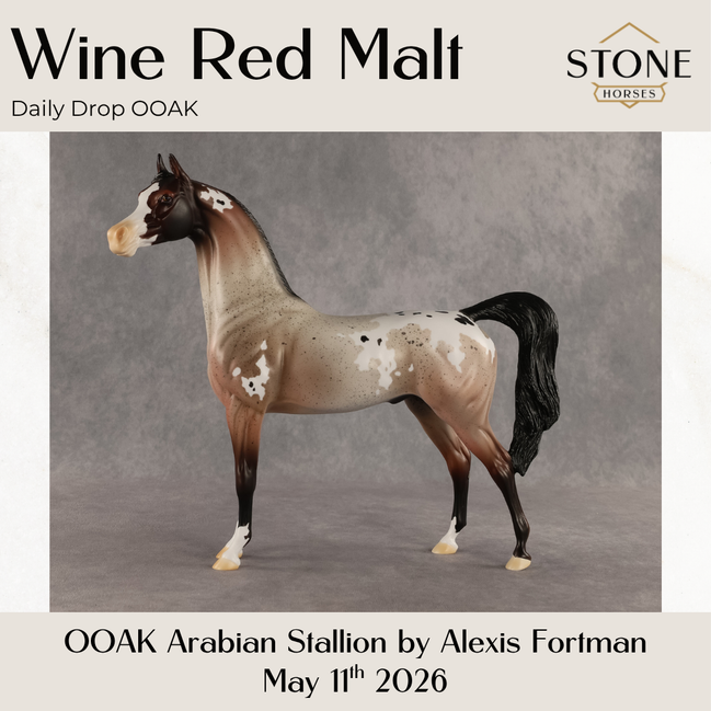 Wine Red Malt OOAK Arabian Stallion by Alexis Fortman DDOOAKs26
