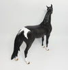 ACE OF SPADES~OOAK DAPPLE BLACK PINTO ARABIAN MODEL HORSE 5/4