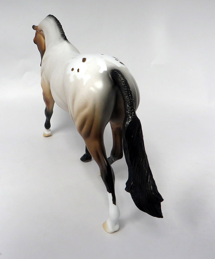 LIGHTFOOT-LE-5 BAY APPALOOSA ENGLIGH PONY MODEL HORSE WITH BRAIDED MANE &amp; TAIL ATOMIC LIVE