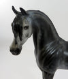 AIKMAN-OOAK STAR DAPPLE BLACK ARABIAN MODEL HORSE 2/5