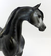 AIKMAN-OOAK STAR DAPPLE BLACK ARABIAN MODEL HORSE 2/5