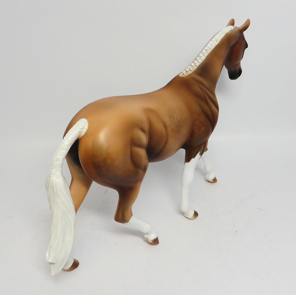 AL CAPONY-OOAK DAPPLED PALOMINO PONY MODEL HORSE 5/2/17