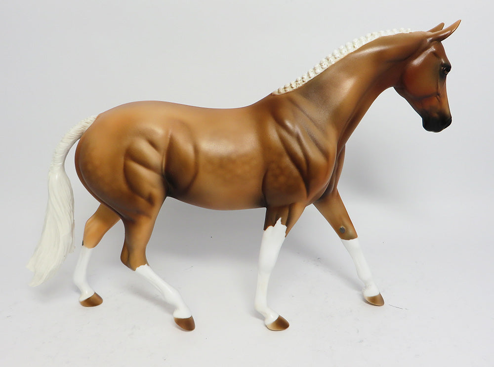 AL CAPONY-OOAK DAPPLED PALOMINO PONY MODEL HORSE 5/2/17